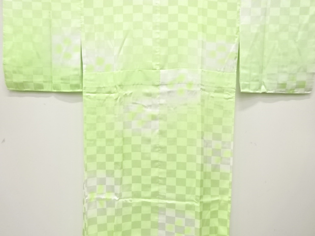 市松模様織り出し　単衣長襦袢